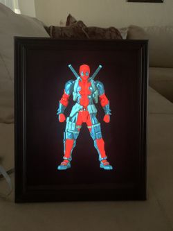 Deadpool Sound Activated LED Light Frame