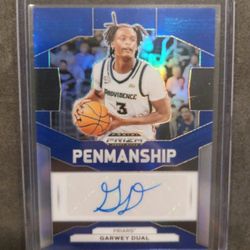 Really Nice 2024 Panini Prizm Draft Garwey Dual Penmanship Blue Prizm Autograph And Numbered # 094/149...