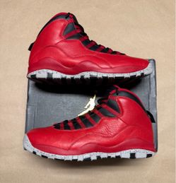 Nike Air Jordan 10 Retro Bull Over Broadway Red Men's 11.5 Basketball Shoes!