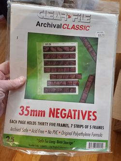 Clear File 35mm Negative pages FREE