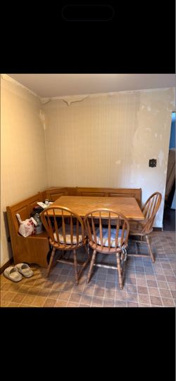 Kitchen Table with chairs and booth