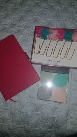New planner desk gift lot office whimsical paper clips planner and sticky notes