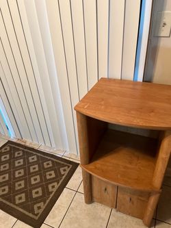 Small table and rug