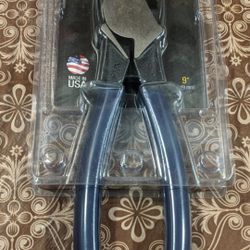 Klein Tools 9 in. High Leverage Side Cutting Pliers for Fish Tape Pulling