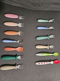 Toddles utensils, spoons and forks
