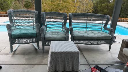 Wicker Patio Set with Cushions