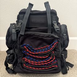 Dsquared2 Toggle Backpack Black Red Blue Rope Logo Made in Italy Designer
