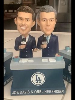 Dodgers Joe Davis And Orel Hershiser Bobblehead