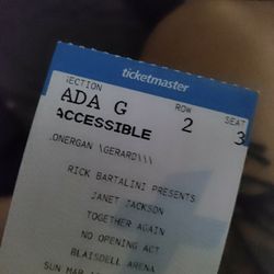 2 Janet Jackson Tickets