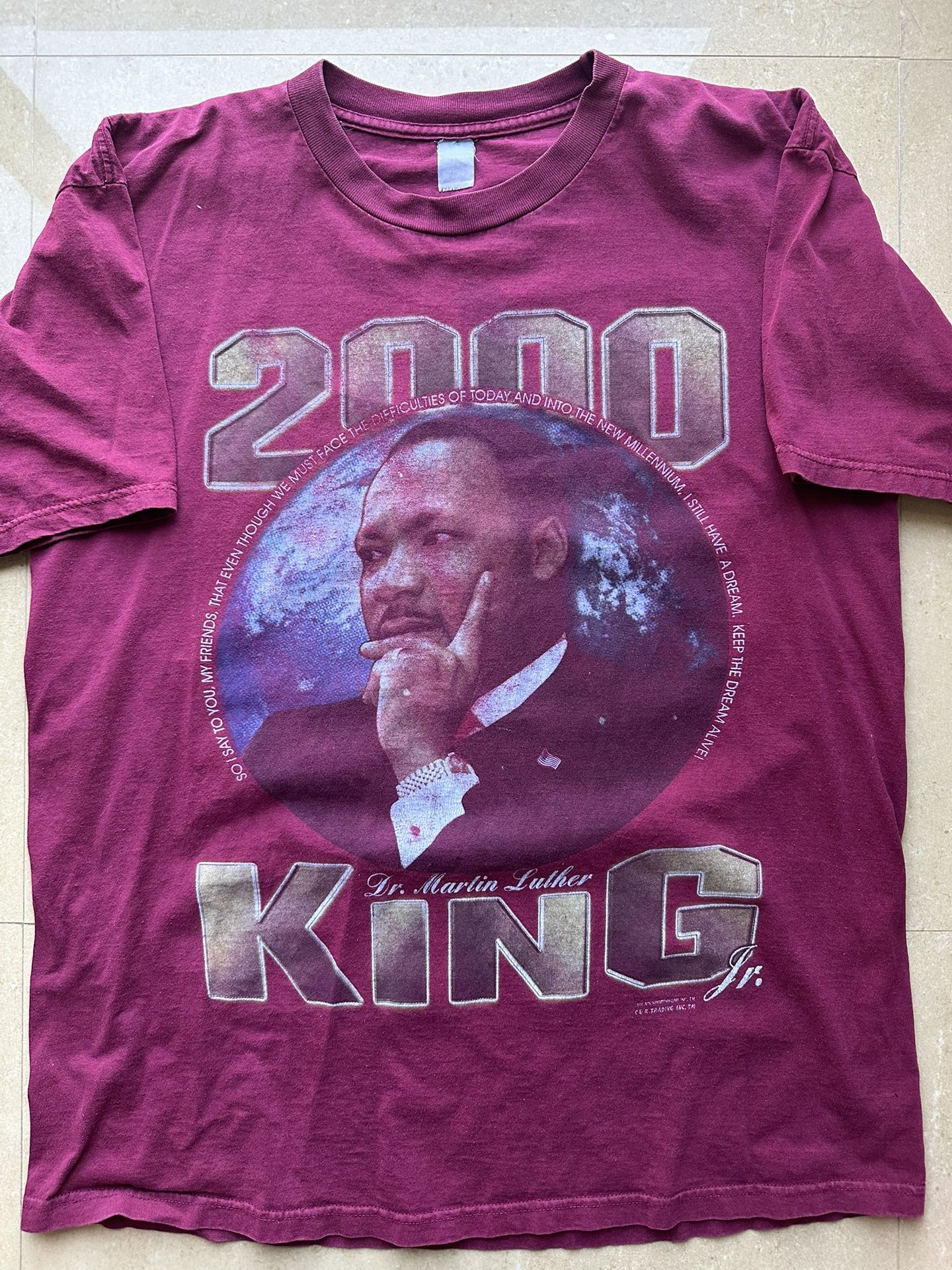Vintage Martin Luther King Jr. T-shirt Mens XL MLK Rap Tee Y2K Millenium