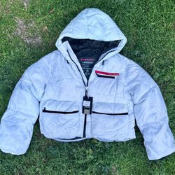 Prada Women’s Crop Top Puffer Jacket 