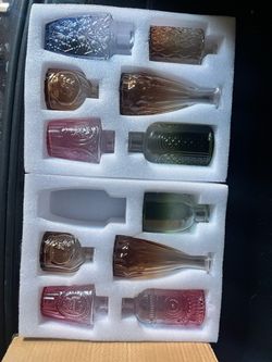 Vintage-Style Mini Glass Bud Vase Set