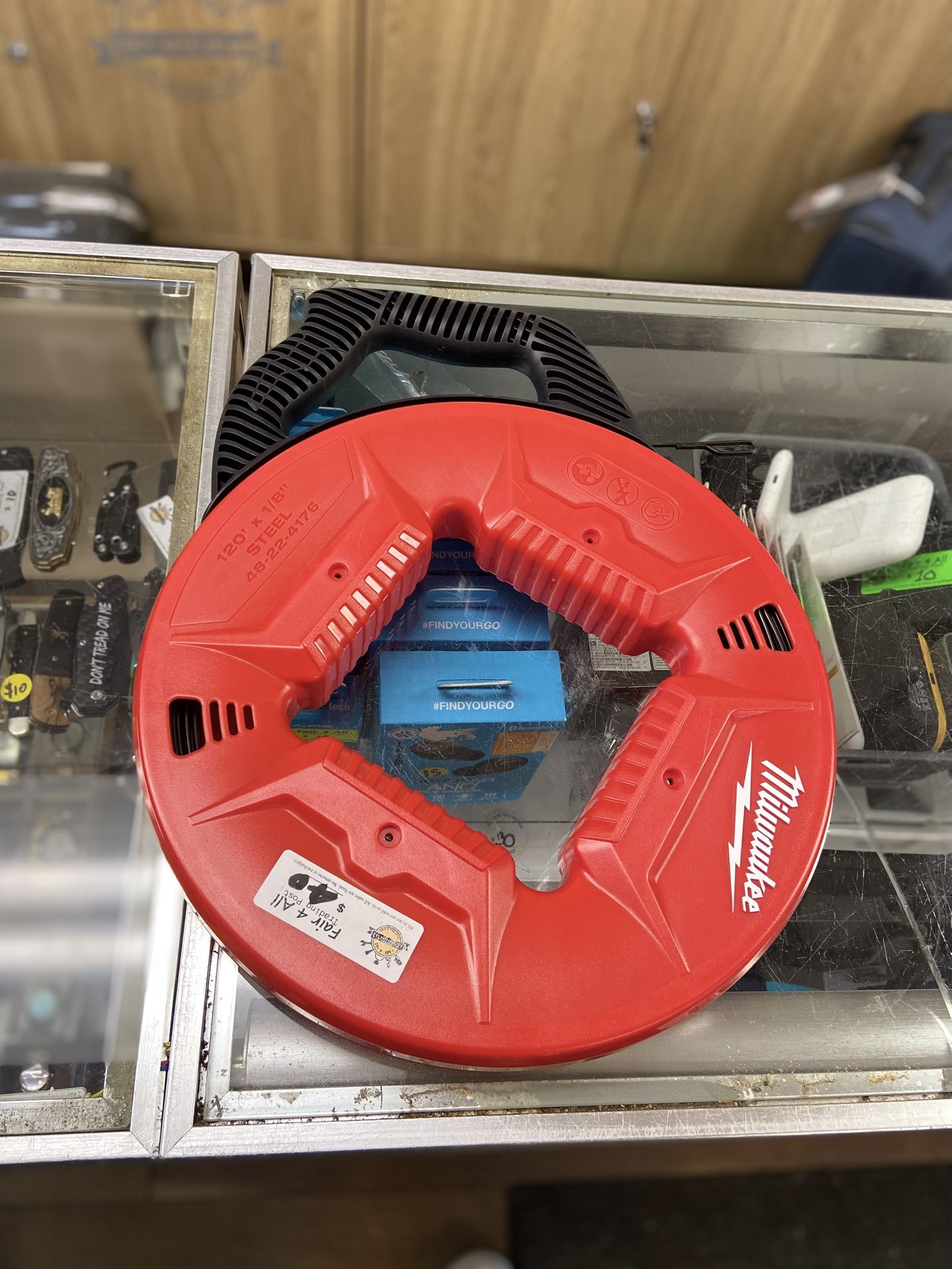 Milwaukee 120’ 1/8” Steel Fish Tape With Low Friction Case