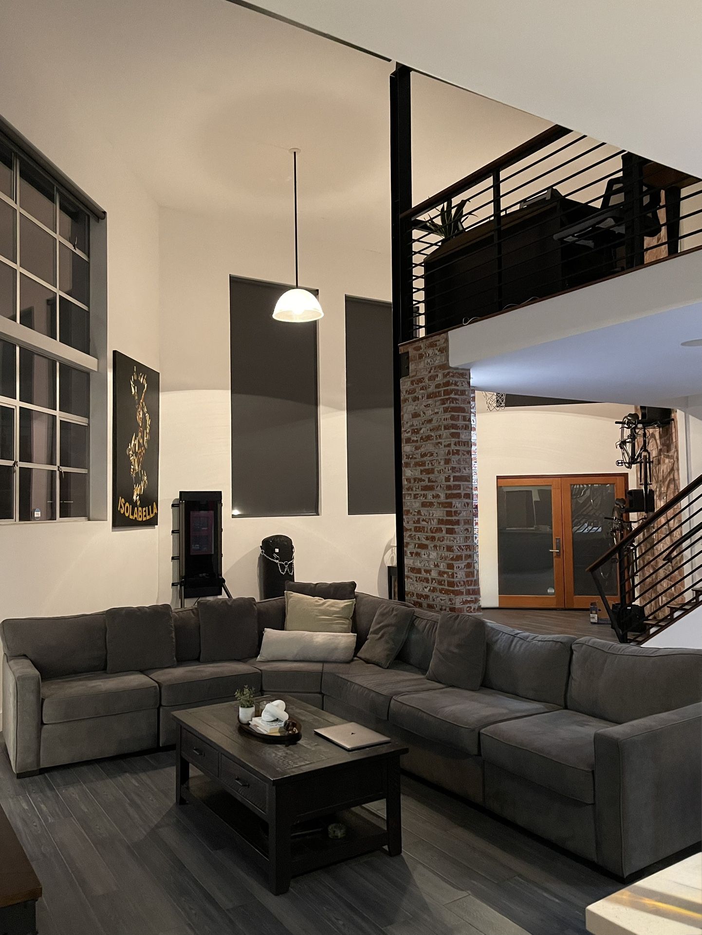 Large Modular Gray Sectional Sofa