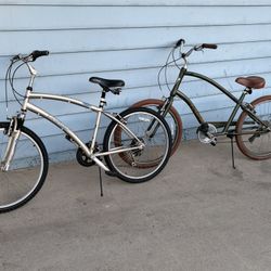 2 VERY COMFORTABLE GREAT QUALITY MOUNTAIN BIKES IN VERY GOOD CONDITION 