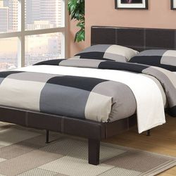 Brand New Twin Size Leather Bed Frame. (New In Box) 