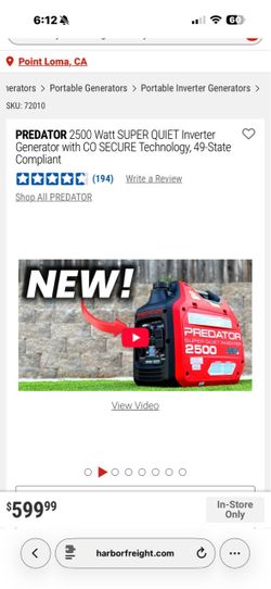 🔥 HARBOR FREIGHT PREDITOR 2500 ⚡️ BRAND NEW! $110+ OFF