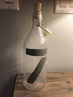 Glass jars with numbers