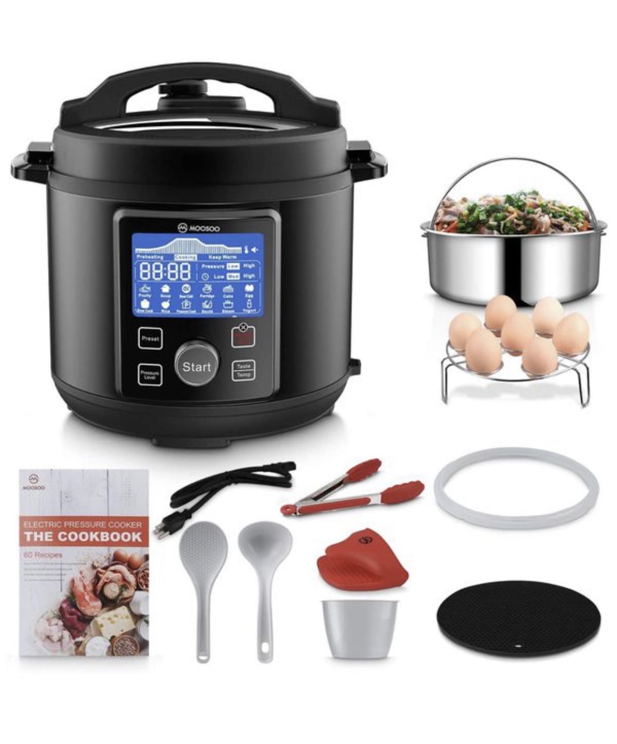 12-in-1 Electric Pressure Cooker Instant Programmable Pot
