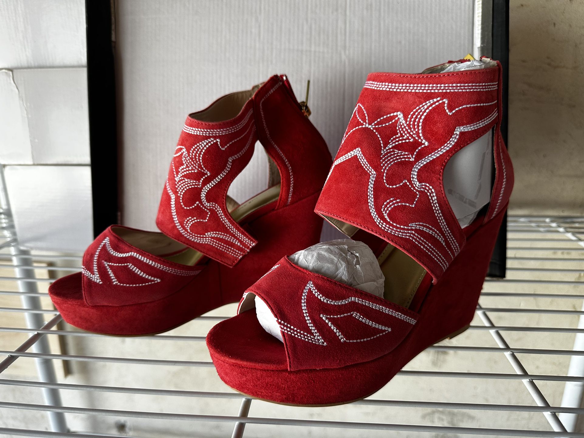 Western Style Red Wedges