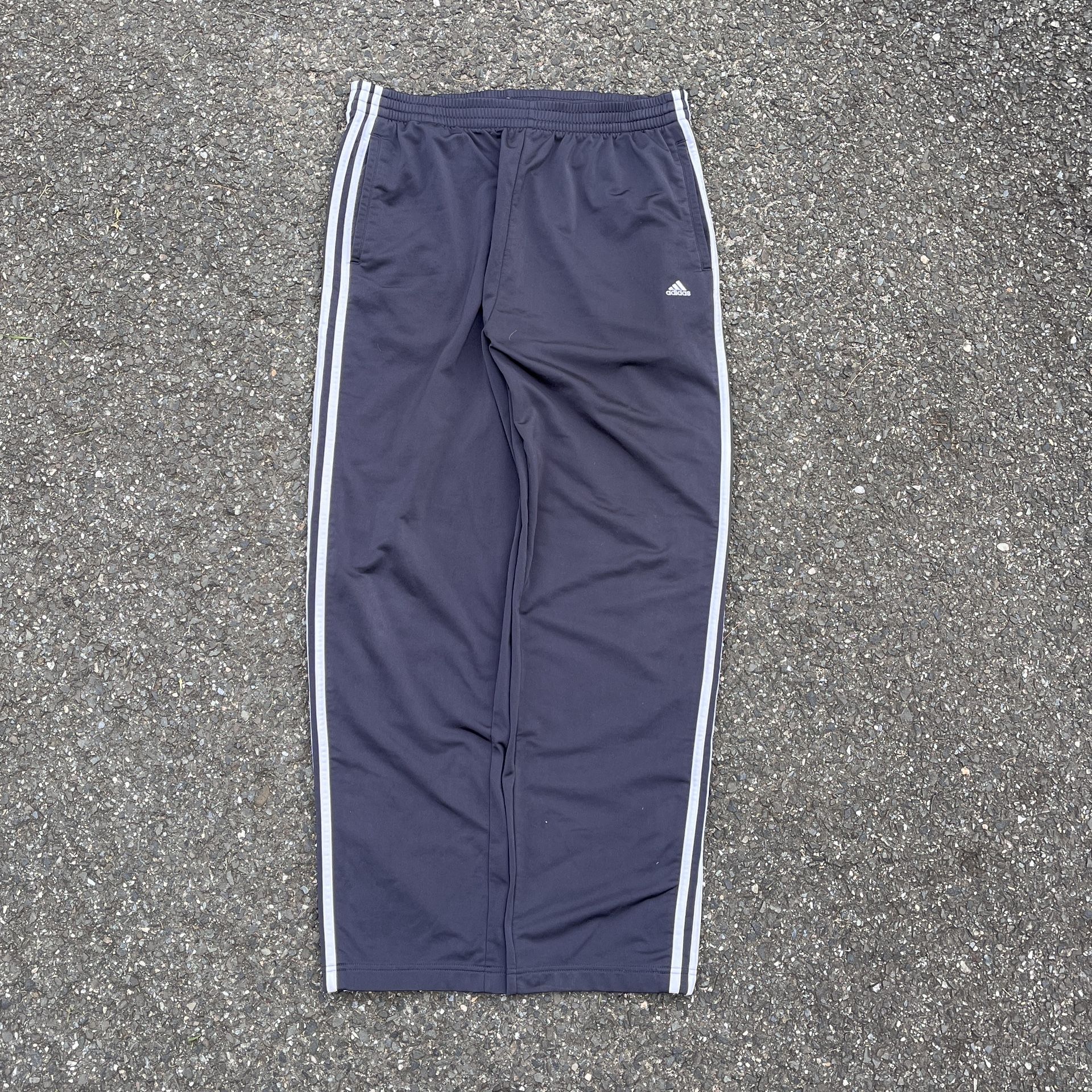 Vintage Y2K Adidas Gray Snap-on Baggy Sweatpants