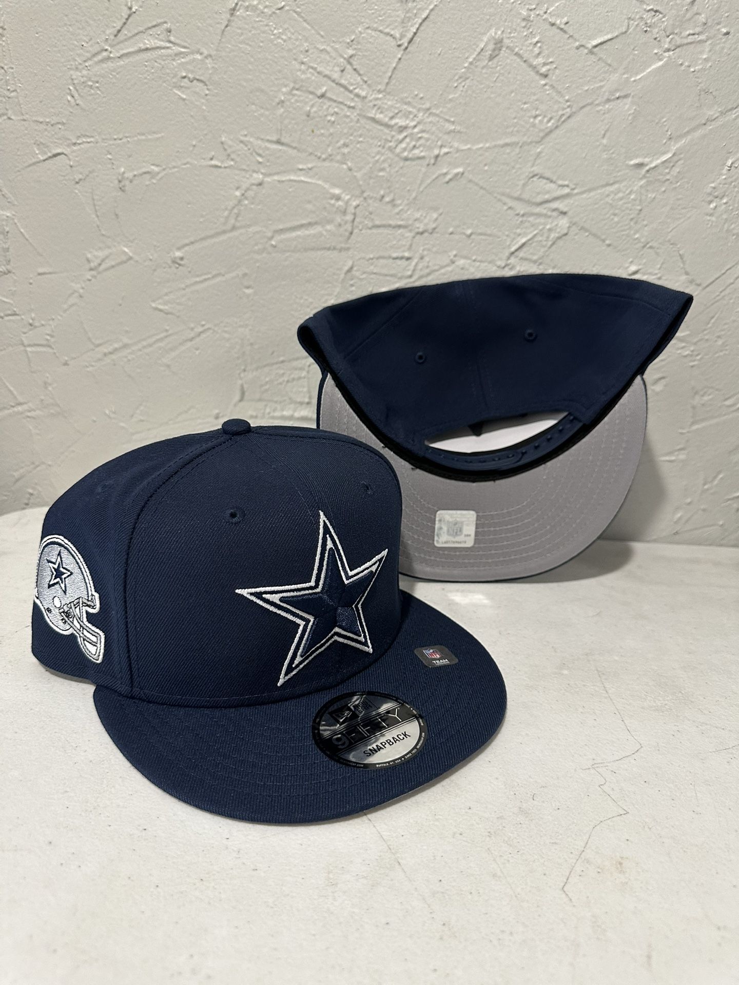 NFL New Era Dallas Cowboys Blue Helmet Patch 9fifty SnapBack Hats