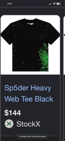 Sp5der Heavy Web Tee Black