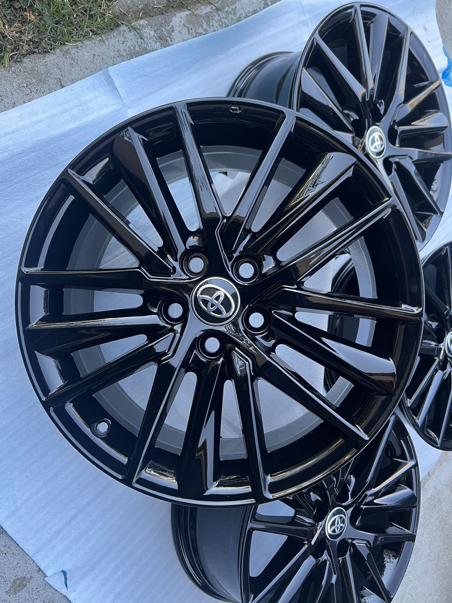 Toyota Camry Rims 18” Rines OEM Factory Wheels Fits Camry Avalon New Gloss Black Powder Coated  