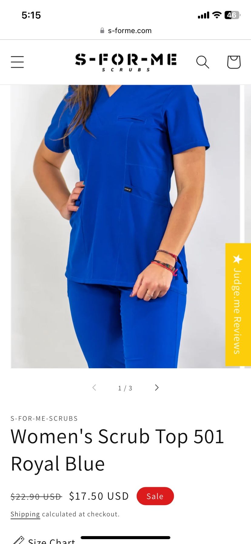 Scrubs Royal Blue Size Small