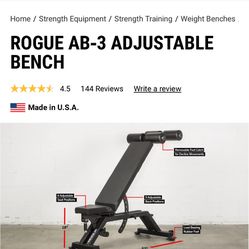 Rogue  Ab-3 Adjustable Bench