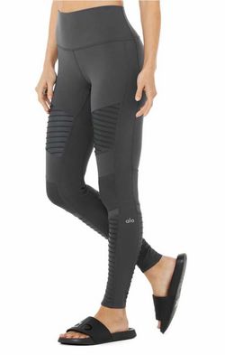 Alo Yoga High Waist Moto Leggings Anthracite Sz. S