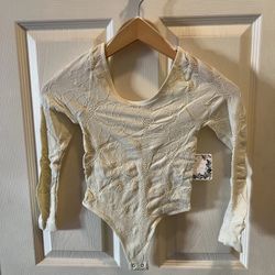 Chelsea & Violet Girl Leotard Ivory Size Large 12-14 XL 16 