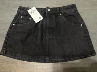 Black Denim Mini Skirt Size XS