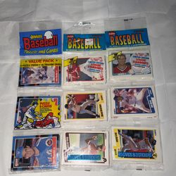 3 Vintage 90s Baseball Value Packs Sealed (Donruss & Fleer)