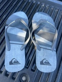 Quiksilver Molokai Slash flip-flops gray black sandals chanclas Size Men's 14 15