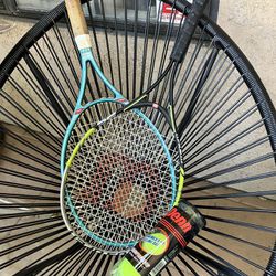 Two Quality Tennis Rackets With Tennis Balls 