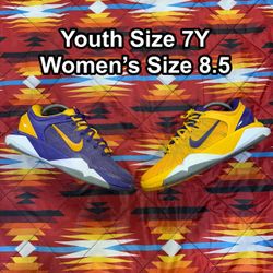 Nike Kobe 7 Yin Yang Lakers 505399-502 Youth Size 7Y Women’s Sz 8.5 Shoes