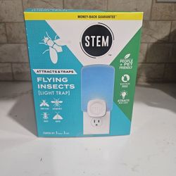 Stem flying insect blue light trap starter kit with 1 wall flag and 1 refill stick pad