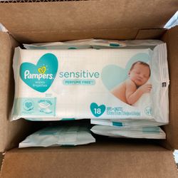 Pampers Sensitive Wipes Travel Pack 266 Count