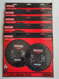 Craftsman 7 1/4-in Titanium Thin Kerf Blade Pack