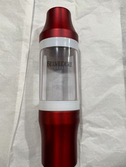 Belvedere Vodka (Product) Red Cocktail Shaker Drink Mixer Stainless Steel 750mL