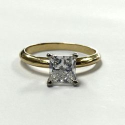 14K Yellow Gold LAB Diamond Ring