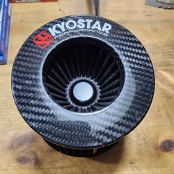 Kyostar 3.5" Inch 89mm Cold Air Intake Filter Cone Universal Carbon Fiber Replacement High Flow Dry