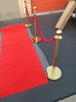 Red Carpet On Stanchions.