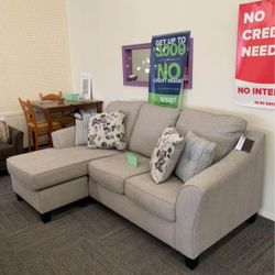 Abney Driftwood Sofa Chaise$10 Down Payment And Financing Available