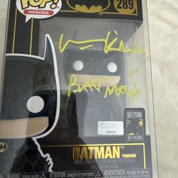 Batman Funko Pop Autographed By Val Kilmer RIP Inscribed JSA Cert