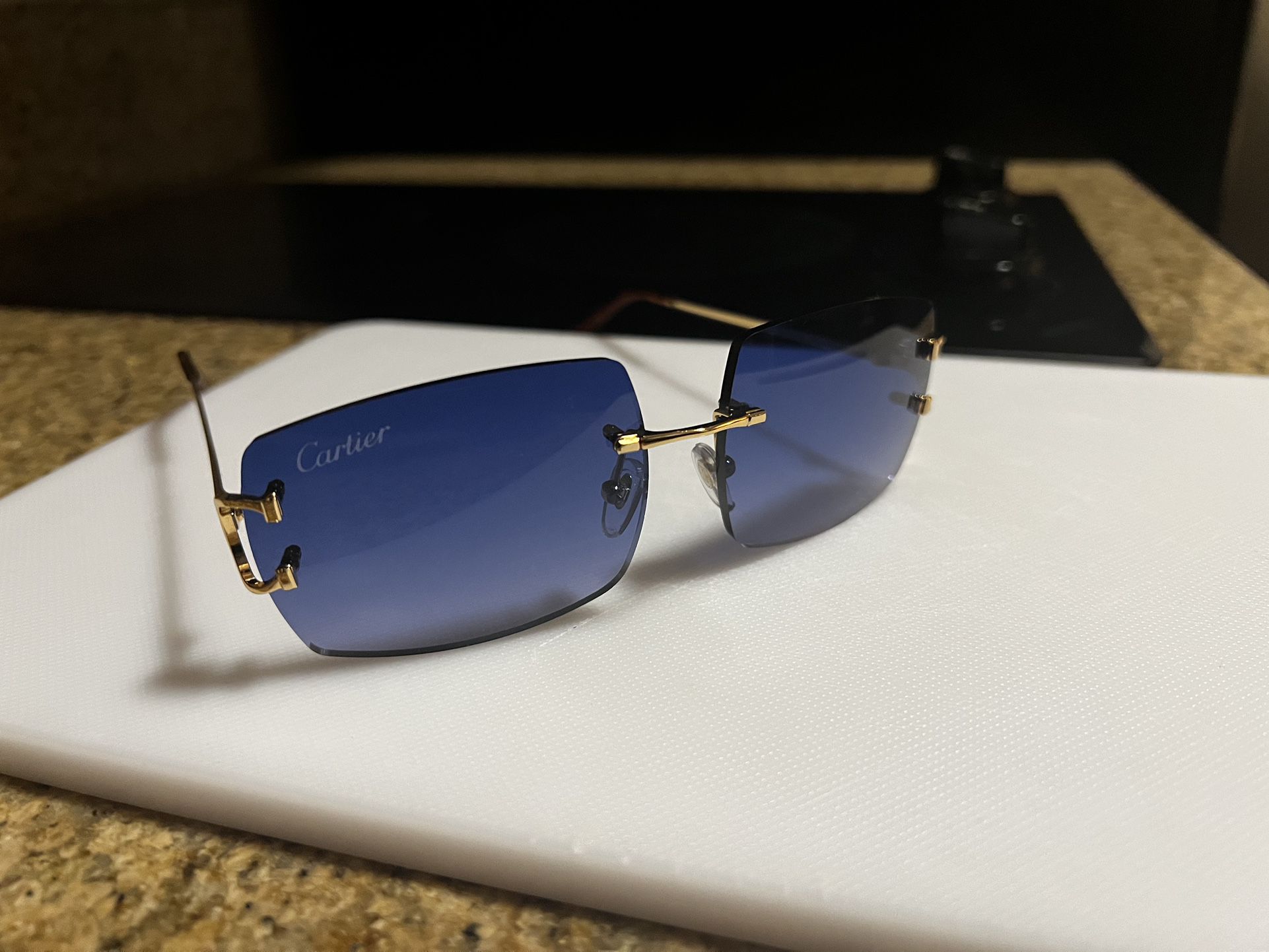 Deep Blue Cartier Sunglasses