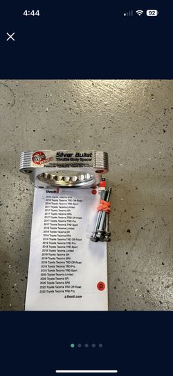 TOYOTA TACOMA AFE SILVER THROTTLE BODY SPACER 