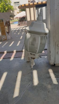 Two large outdoor lanterns