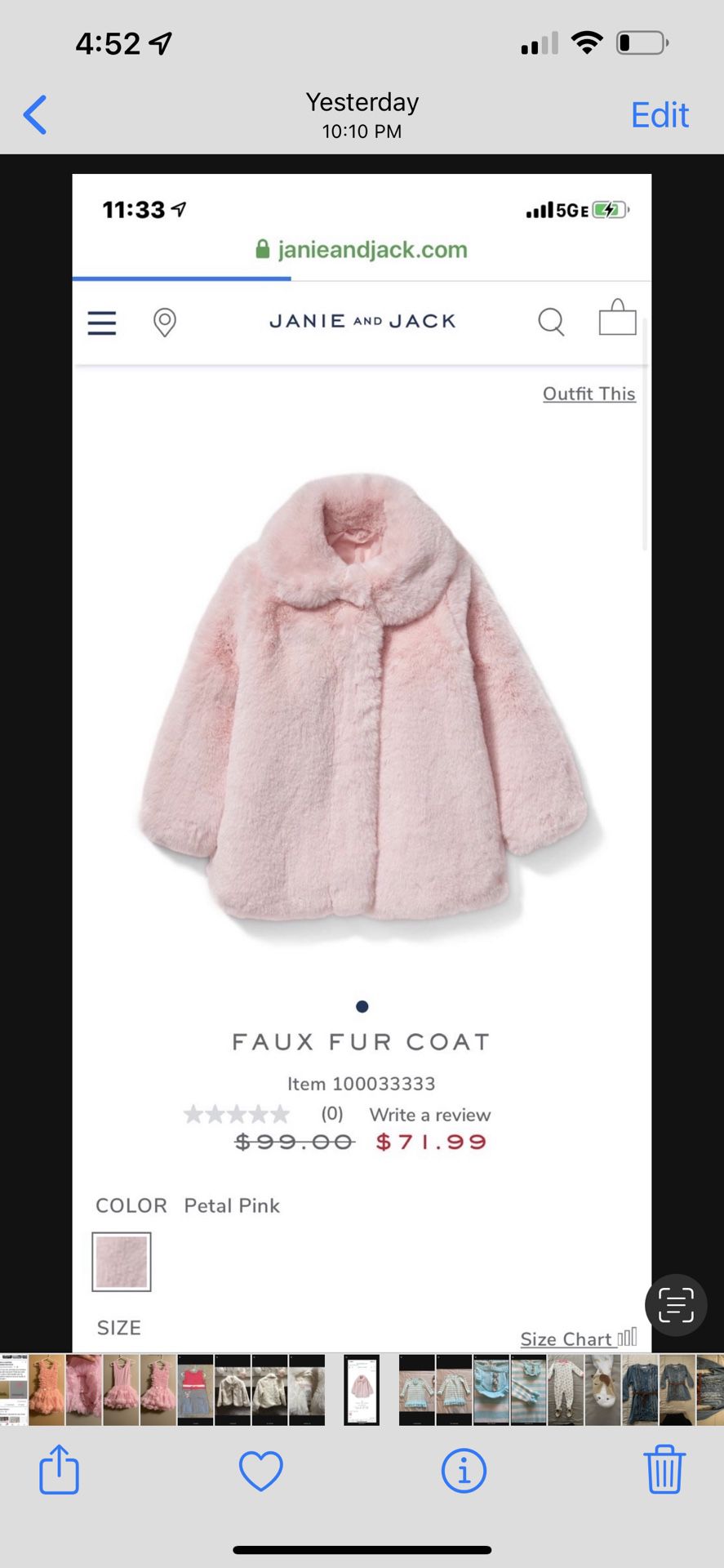 2T-3T Toddler Girl- Faux Fur Coat And Vest